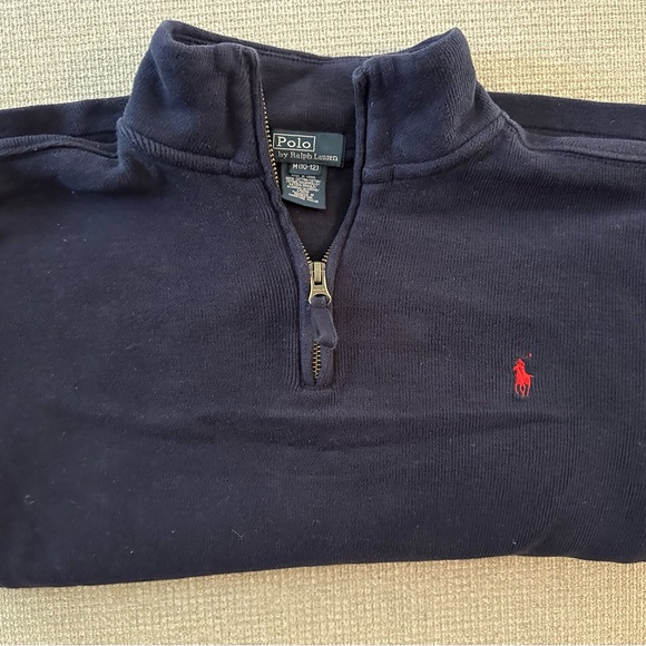 Polo Ralph Lauren Big Boy Cotton Quarter-Zip Pullover Sweatshirt - Picture 4 of 4